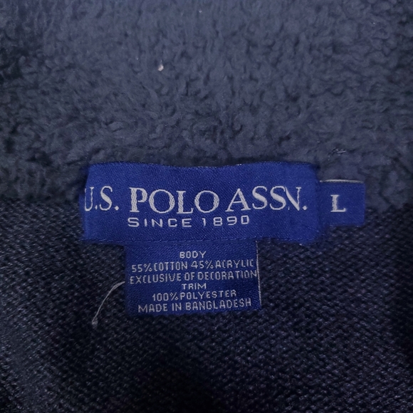 US Polo Association ZipUp Cardigan W/ Sherpa Collar - Picture 6 of 14